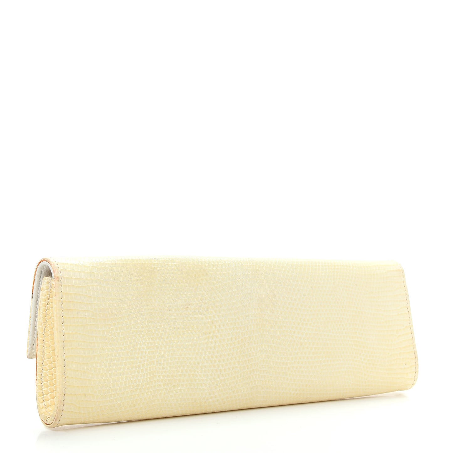 Lizard Pearl Evening Clutch Beige