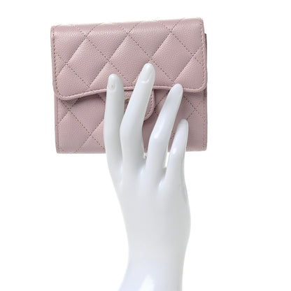 Chanel Caviar Quilted Compact Flap Wallet Light Pink 2 of 7