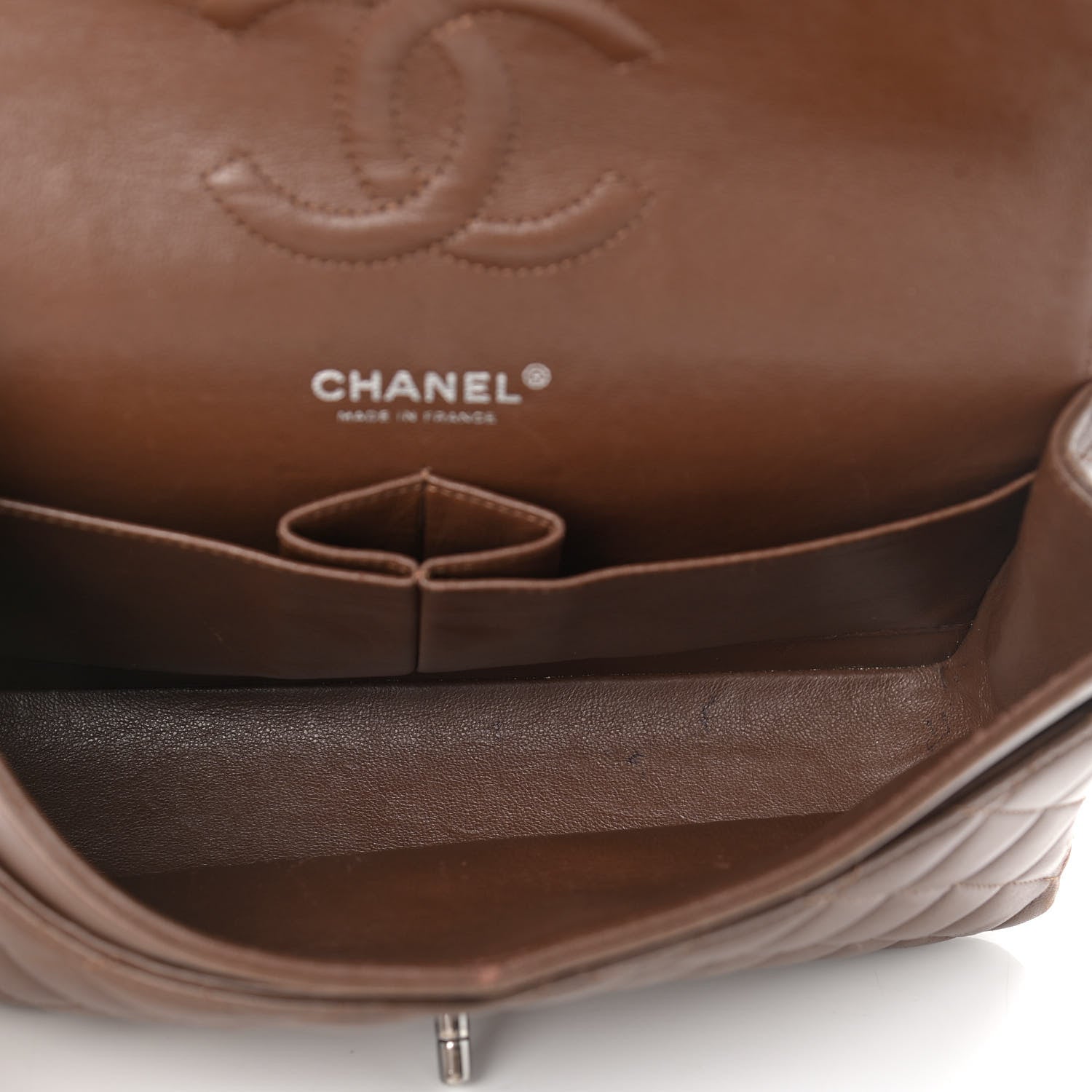 Chanel Lambskin Quilted Medium Double Flap Brown 5 of 18