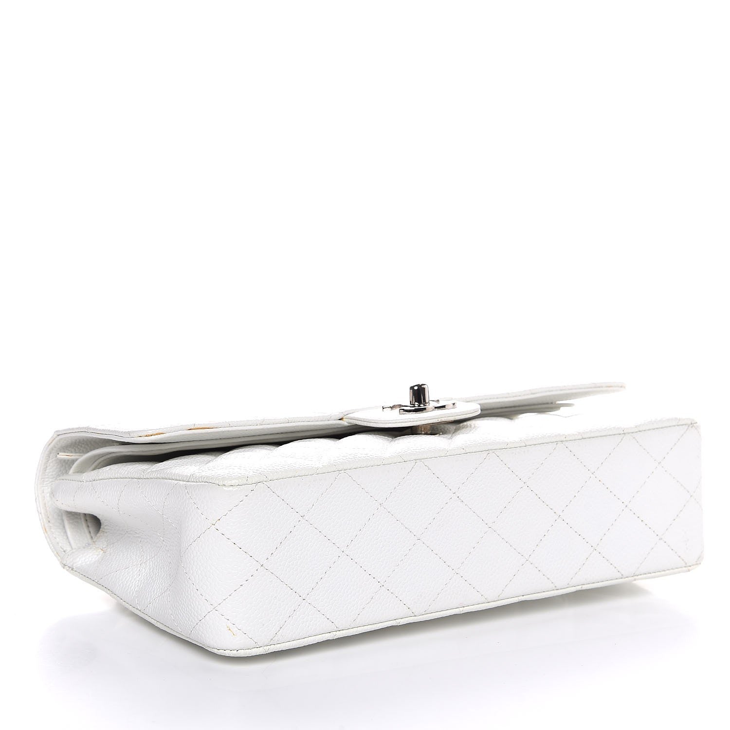 Chanel Caviar Quilted Medium Double Flap White 4 of 10