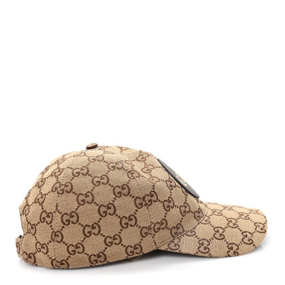 Gucci Monogram Textured Dollar Calfskin Zeno Baseball Hat XL Beige 6 of 10