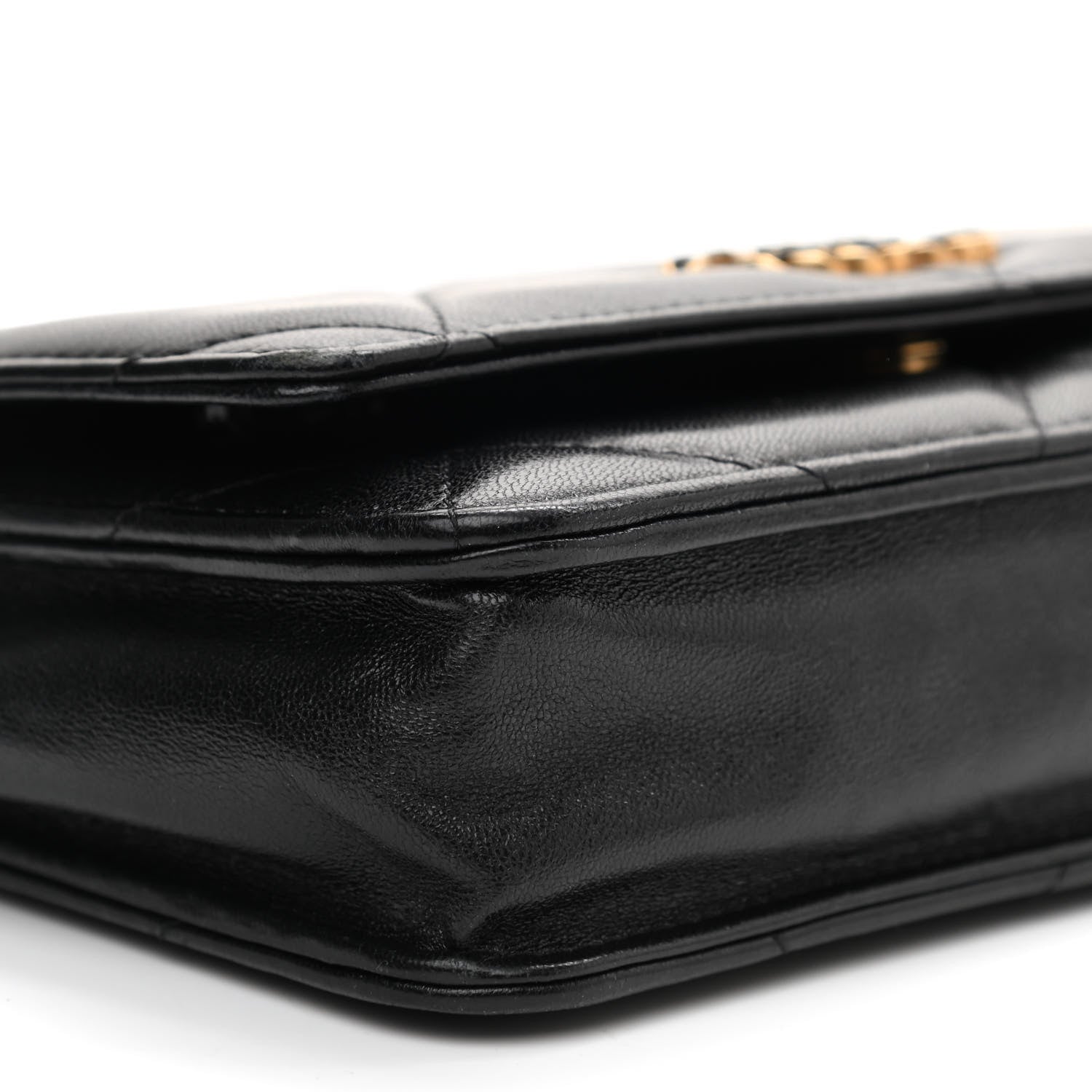 Chanel Goatskin Quilted Chanel 19 Wallet On Chain WOC Black 9 of 10