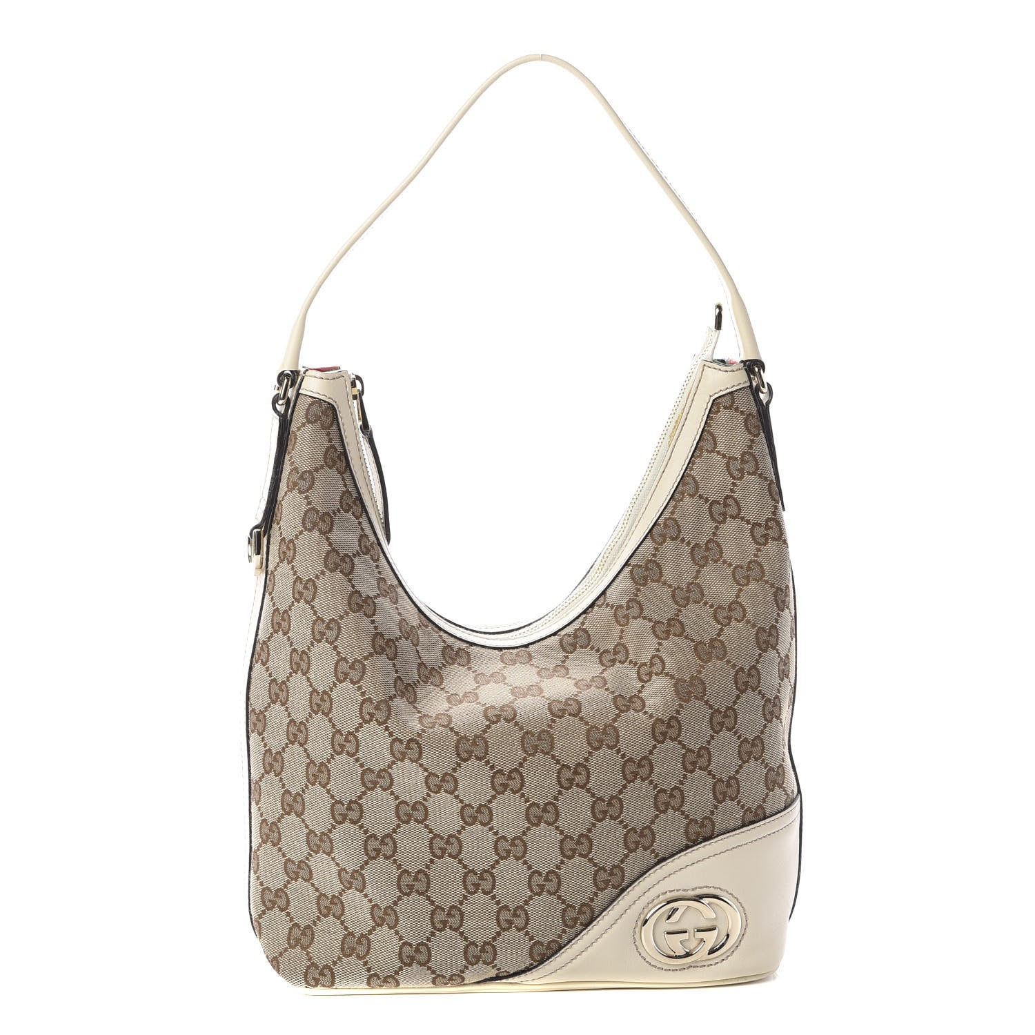 Gucci Monogram Medium New Britt Hobo Off White 1 of 8