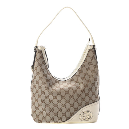 Gucci Monogram Medium New Britt Hobo Off White 1 of 8