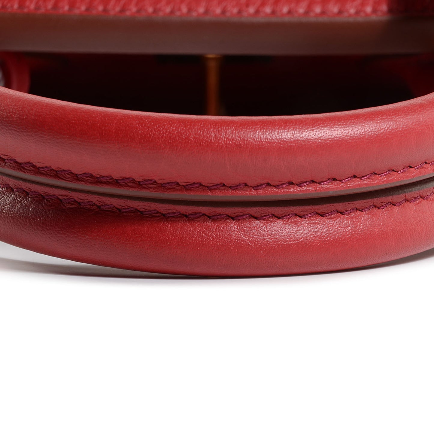 Taurillon Clemence Horseshoe Bi-Color Birkin 30 Rouge Garance and Orange