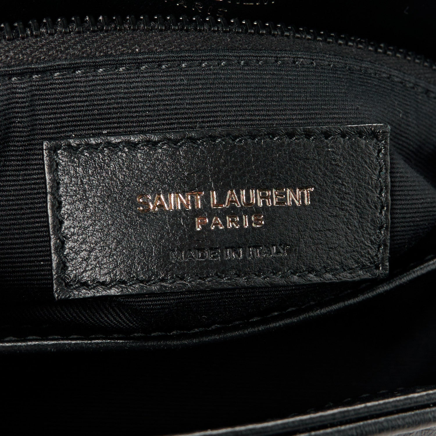 Saint Laurent Calfskin Y Quilted Monogram Monochrome Toy Loulou Crossbody Bag Black 7 of 12