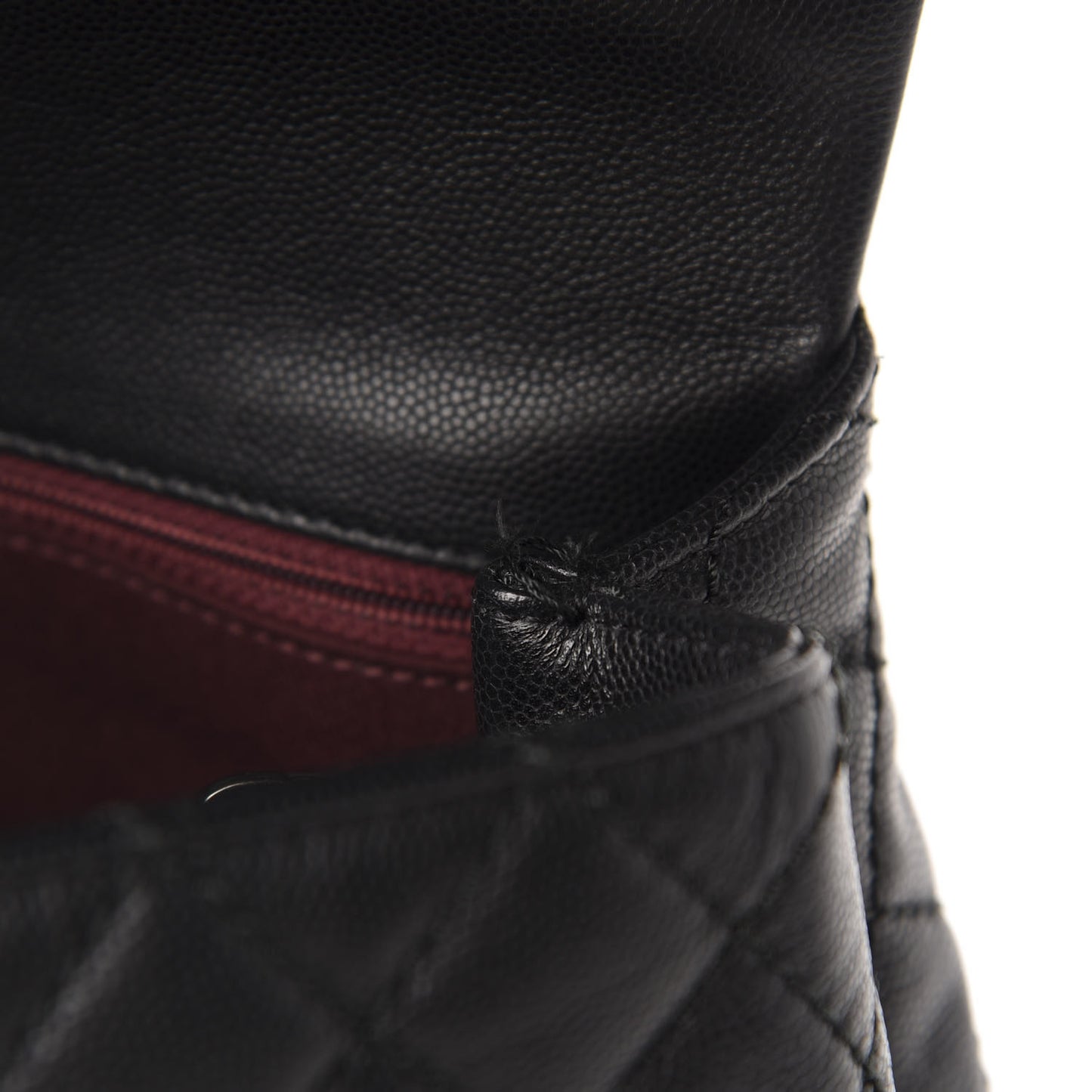Caviar Quilted Small Coco Handle Flap Black