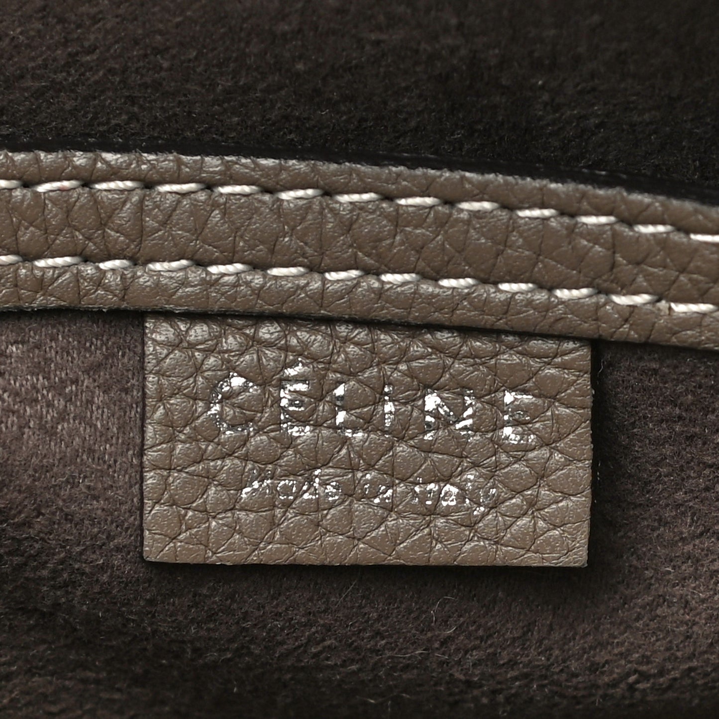 Drummed Calfskin Nano Luggage Souris