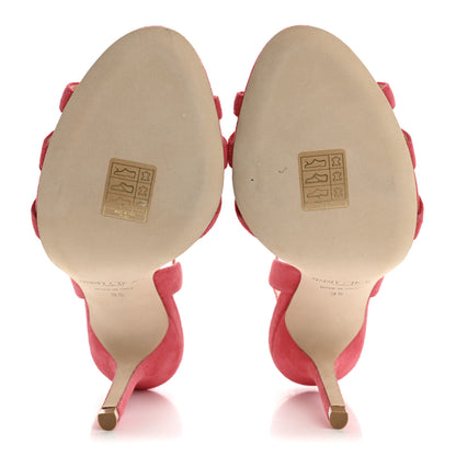 Jimmy Choo Suede Dielle 100 Mule Pumps 35 Coral 6 of 10