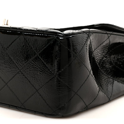 Chanel Distressed Patent Quilted Jumbo Single Flap Black 11 of 12
