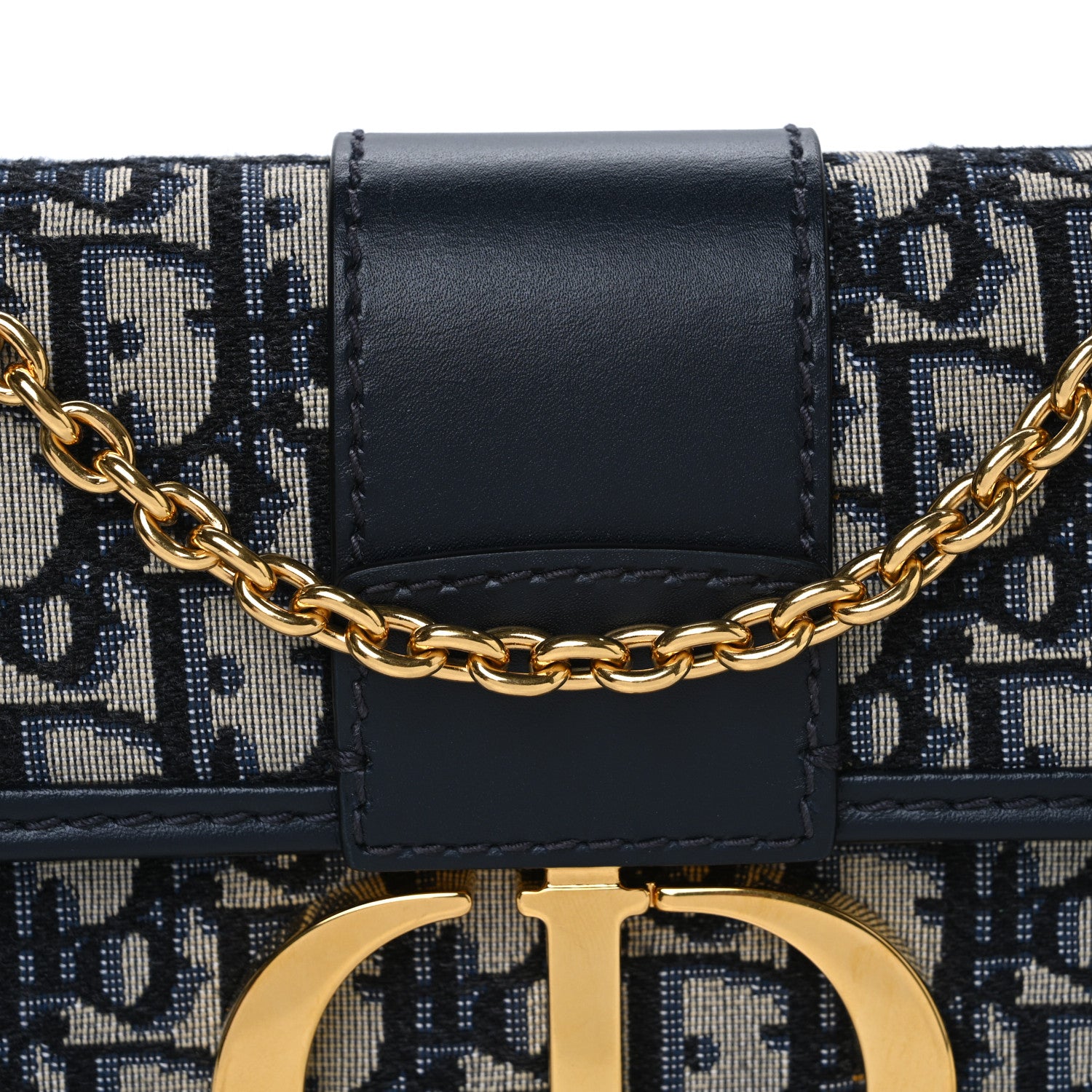 Christian Dior Oblique 30 Montaigne Chain Pouch Blue 8 of 11