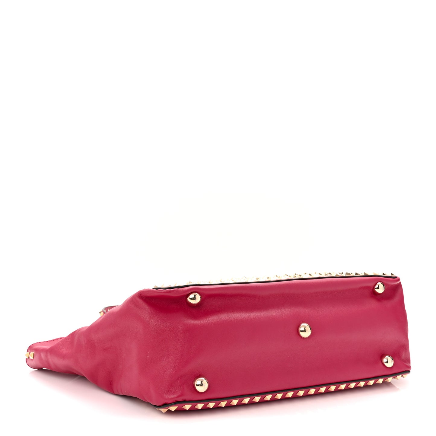 Vitello Medium Rockstud All Over Tote Cyclamin