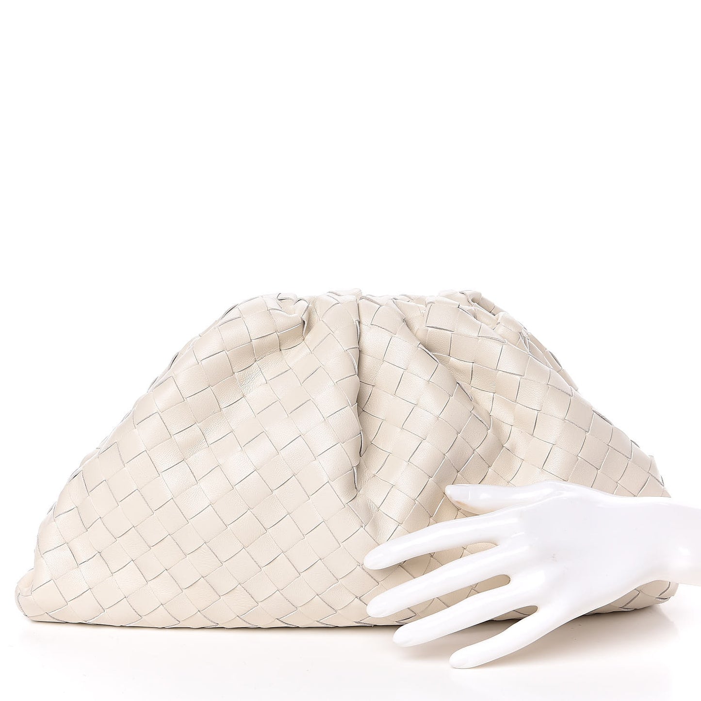 Nappa Maxi Intreccio The Pouch Oversized Clutch Plaster