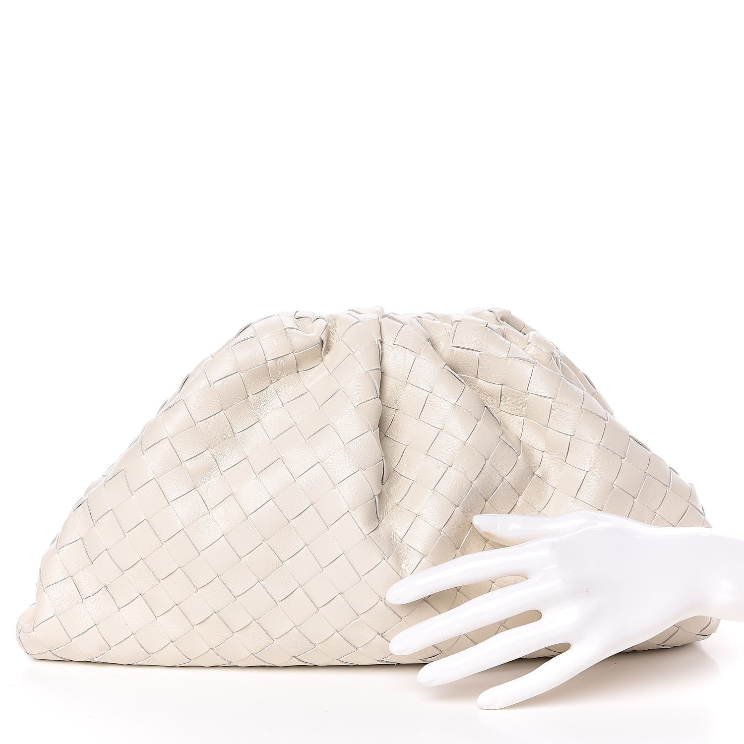 Bottega Veneta Nappa Maxi Intreccio The Pouch Oversized Clutch Plaster 2 of 7