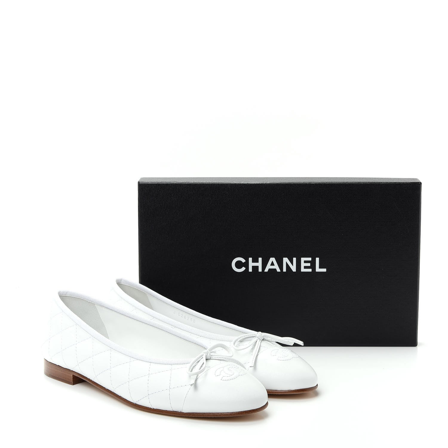Chanel Lambskin Quilted Cap Toe Ballerina Flats 40 White 11 of 11