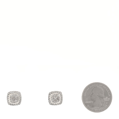 David Yurman Sterling Silver Diamond 7mm Pave Albion Earrings 2 of 4