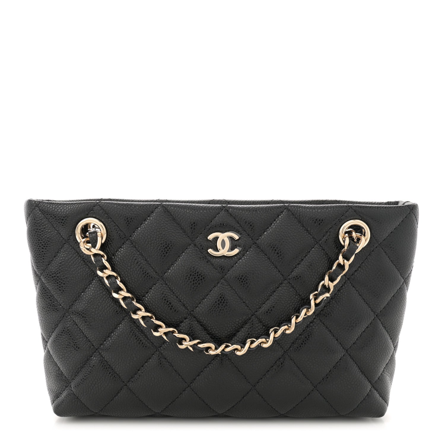 Chanel Caviar Quilted Classic Clutch Tote With Chain Black 1 of 11