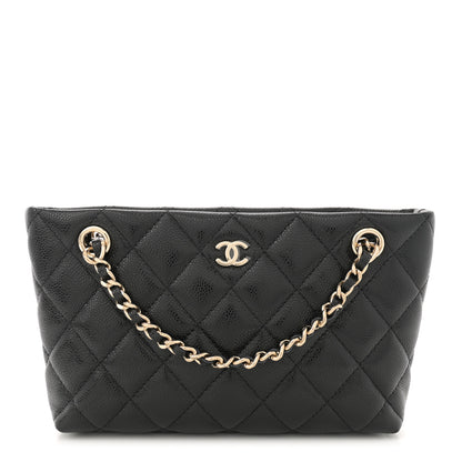 Chanel Caviar Quilted Classic Clutch Tote With Chain Black 1 of 11
