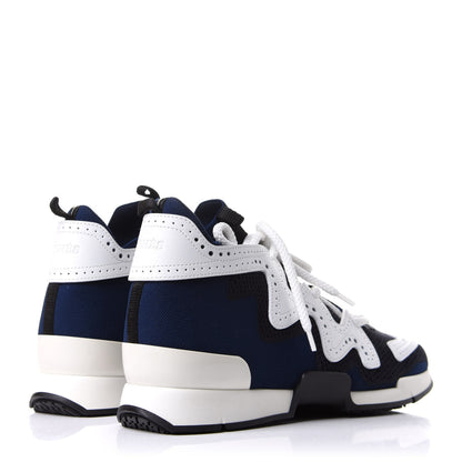Hermes Knit Calfskin High Rise Action Sneakers 40 4 of 10