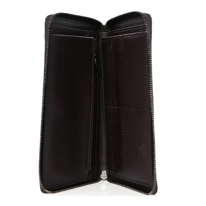 Gucci Monogram Metal Bar Zip Around Travel Wallet Dark Brown 5 of 7