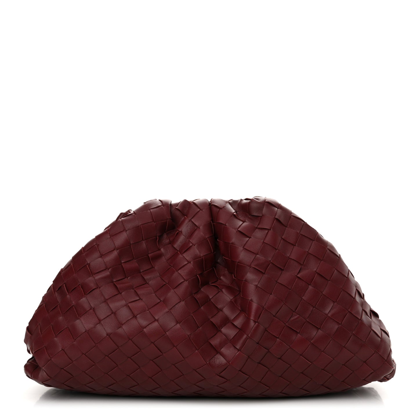Nappa Maxi Intrecciato The Pouch Oversized Clutch Bordeaux