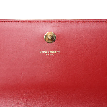 Saint Laurent Smooth Calfskin Cassandre Clutch Rouge Orient 7 of 12