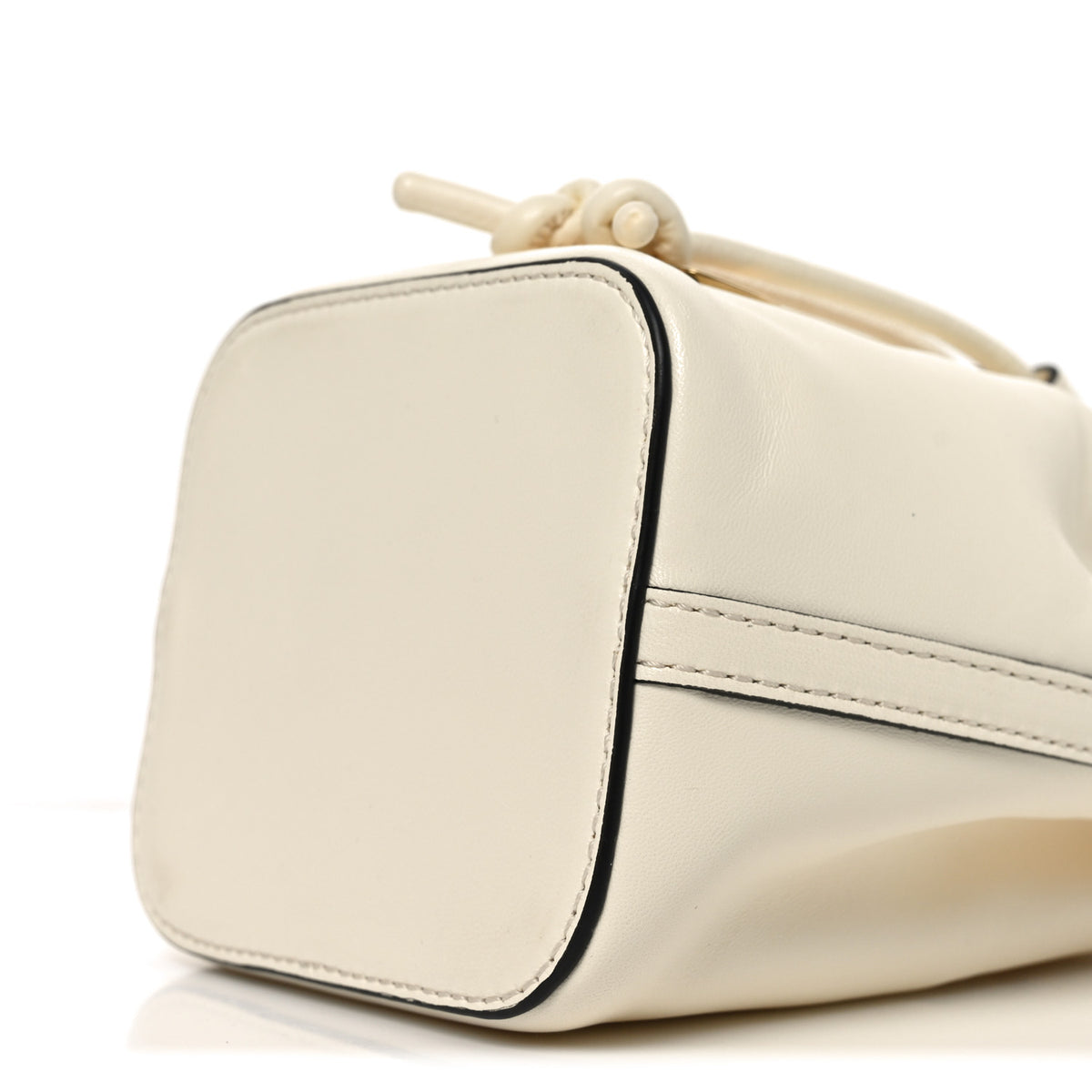 Nappa Mini VLogo Signature Bucket Bag Light Ivory
