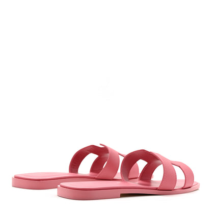 Hermes Epsom Oran Sandals 40.5 Rose De Venise 5 of 10