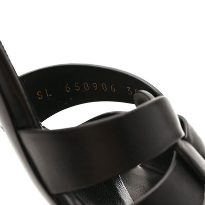 Saint Laurent Calfskin Tribute 85 Slide Sandals 36 Black 8 of 8