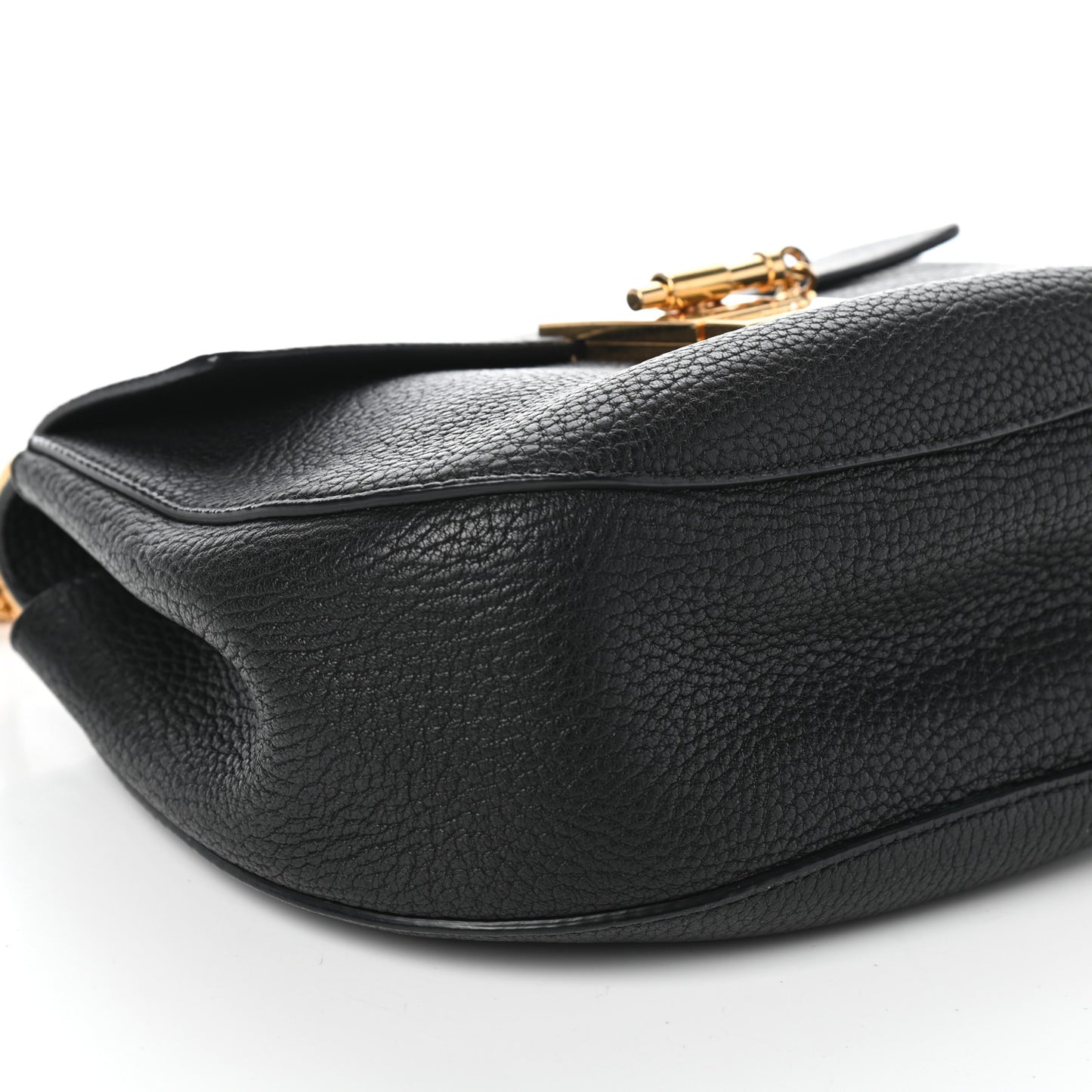 Grained Lambskin Mini Drew Shoulder Bag Black