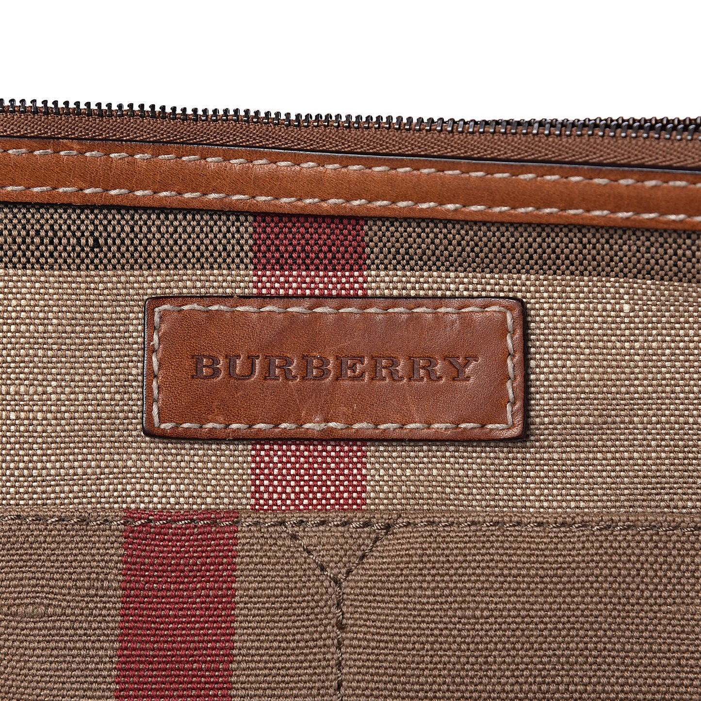 Canvas Mega Check Medium Ashby Hobo Saddle Brown