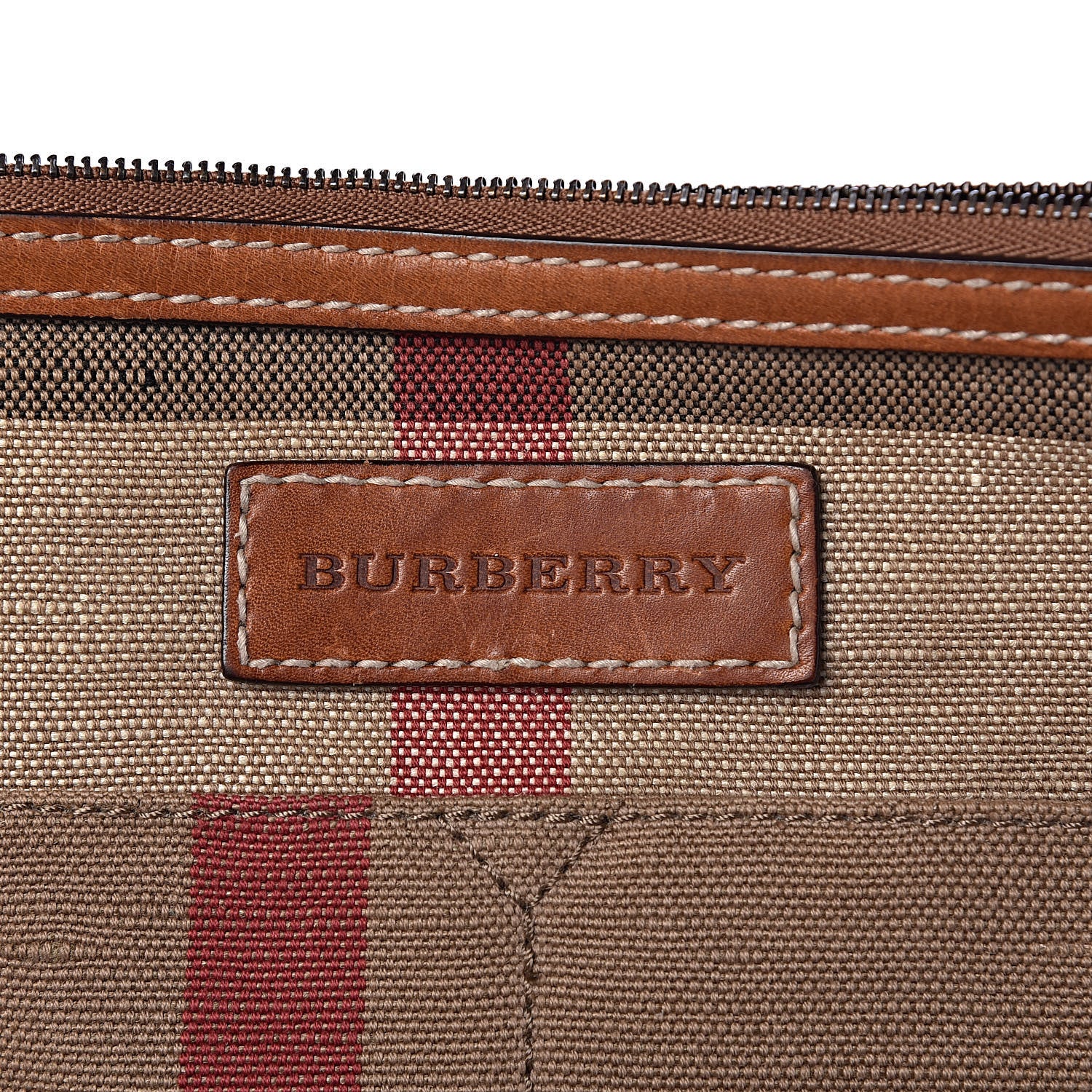 Burberry Canvas Mega Check Medium Ashby Hobo Saddle Brown 7 of 21