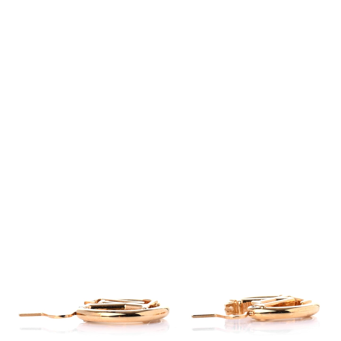 Metal Small Louise Hoop Earrings Gold