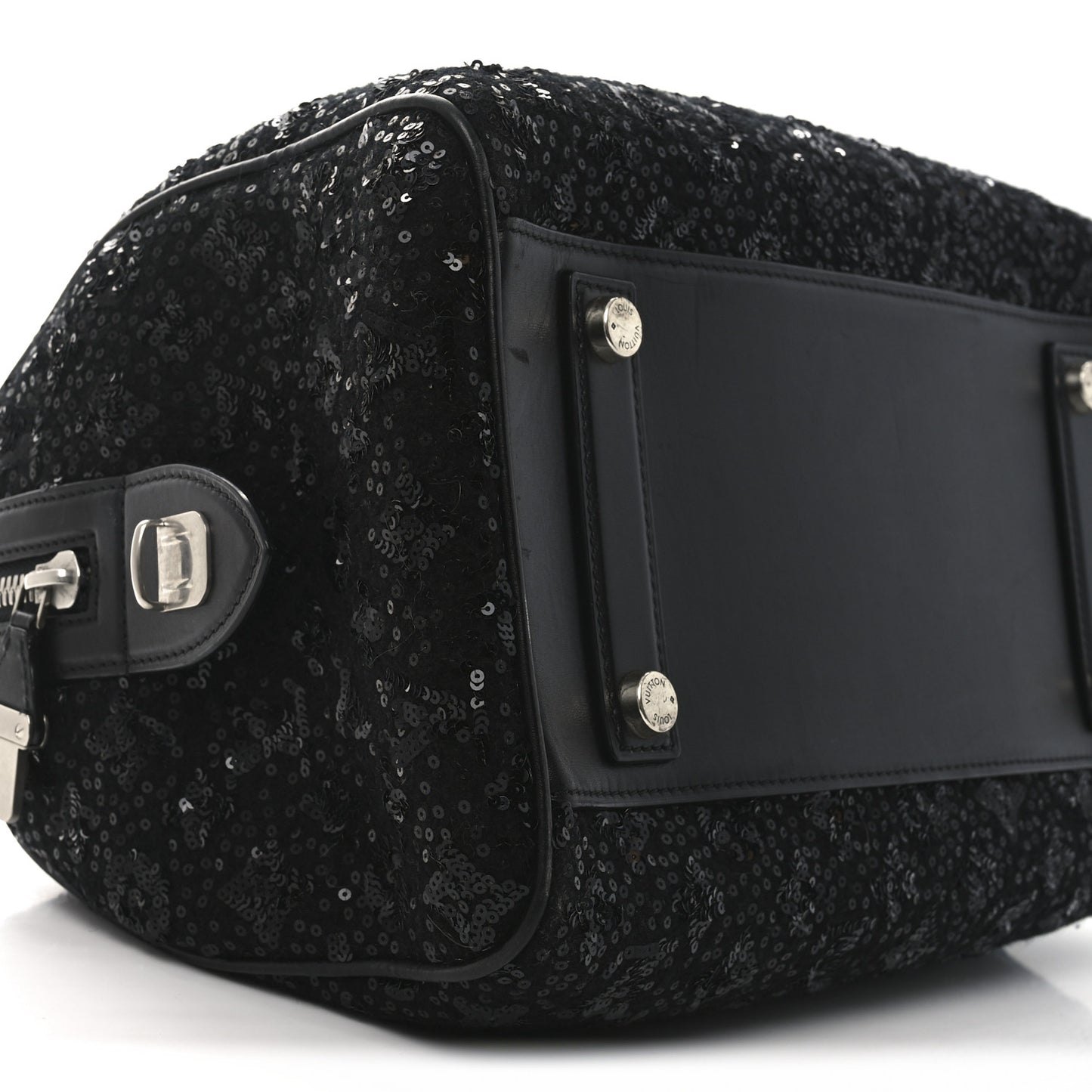 Sequin Monogram Sunshine Express Speedy Black