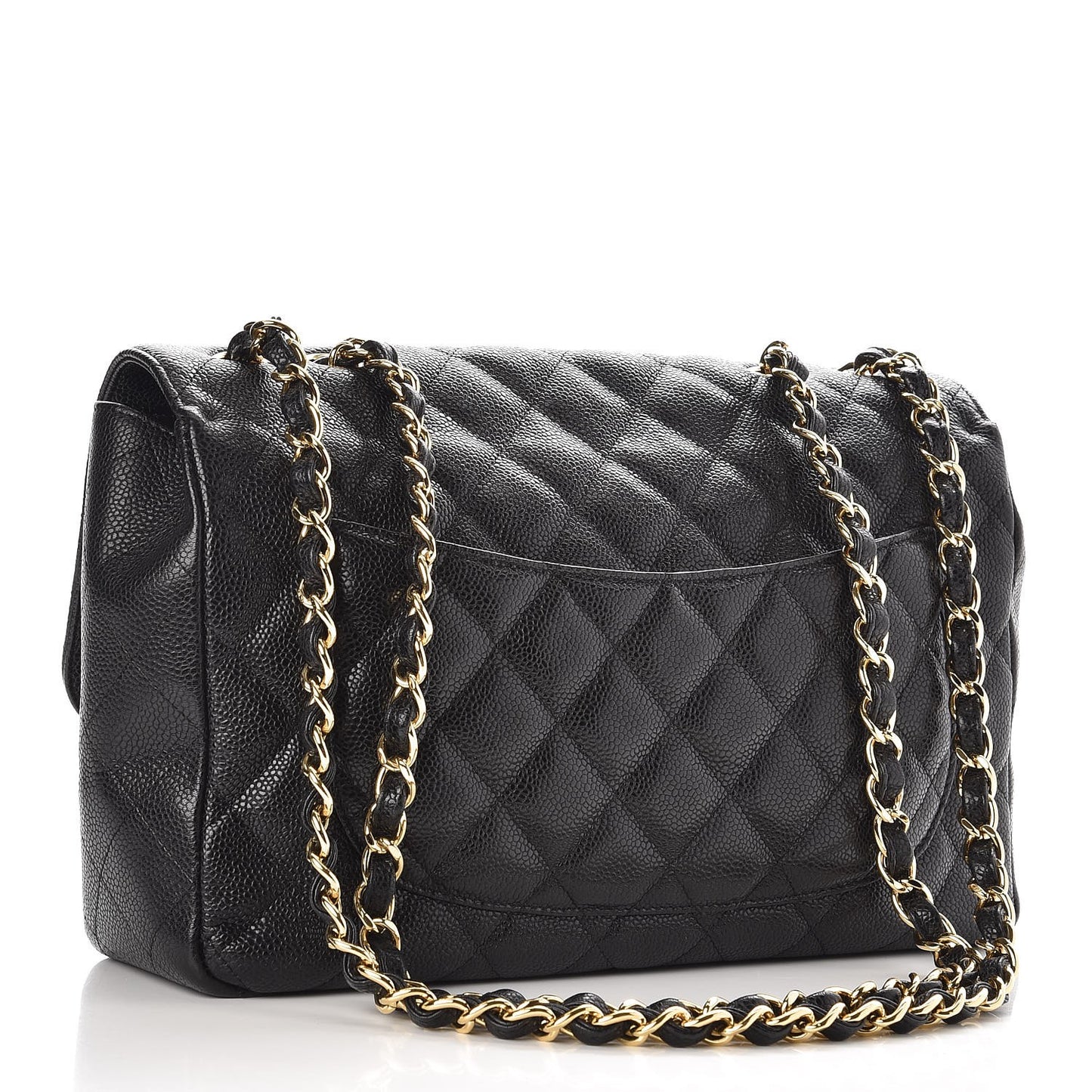 Caviar Quilted Jumbo Single Flap Black
