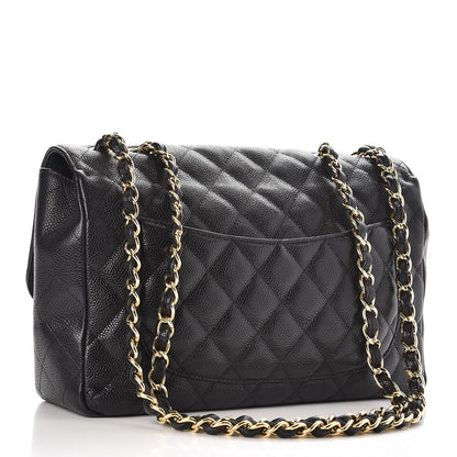 Chanel Caviar Quilted Jumbo Single Flap Black 4 of 8