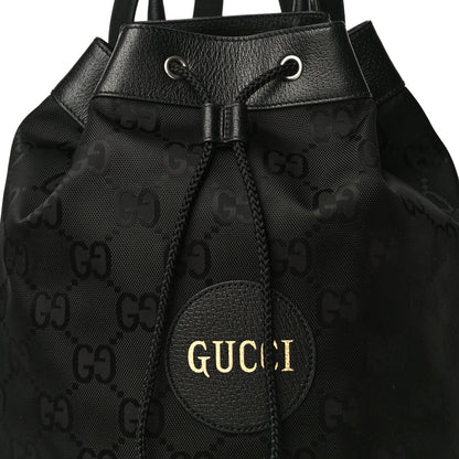Gucci Econyl Nylon Monogram Off The Grid Drawstring Bucket Backpack Black 8 of 10