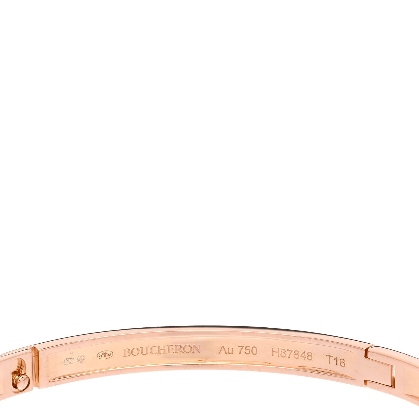 18K Pink Gold Quatre Clou de Paris Bangle Bracelet 16