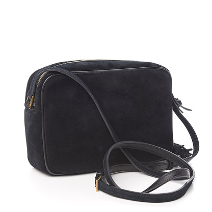 Saint Laurent Suede Crystal Camera Bag Black 3 of 10