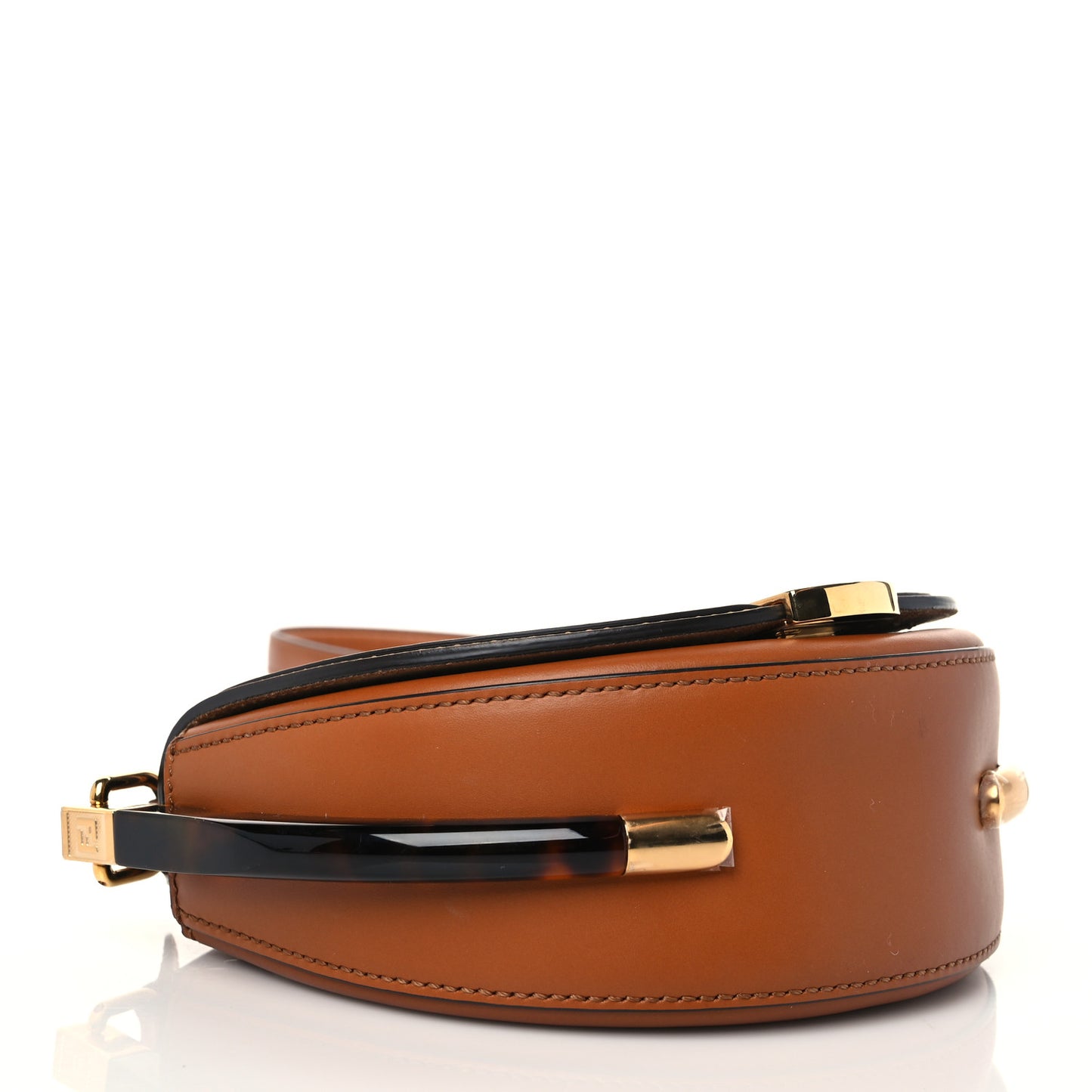 Vitello King Plexiglass Moonlight Shoulder Bag Cuoio