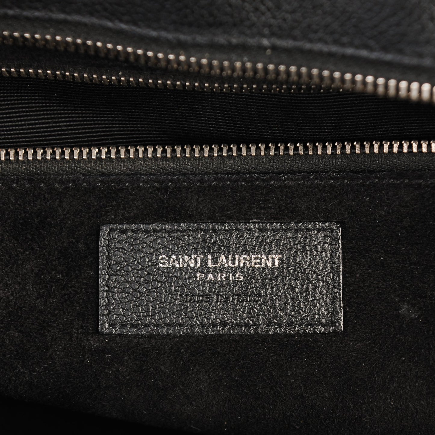 Grained Calfskin Medium Cabas Rive Gauche Black