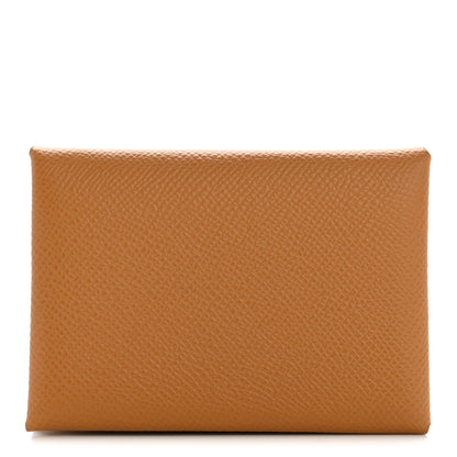 Hermes Epsom Calvi Duo Card Case Biscuit 1 of 8