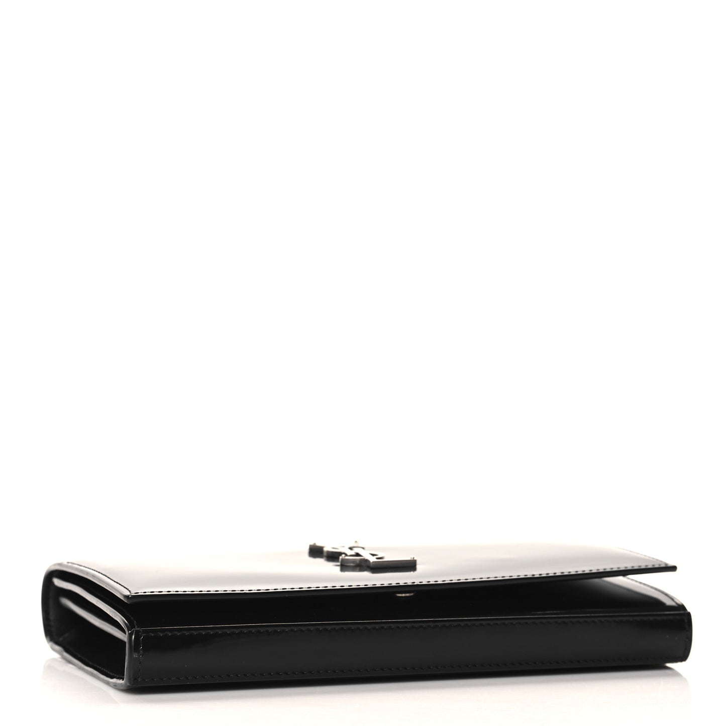 Glazed Calfskin Cassandre Wallet On Chain WOC Black