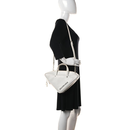 Balenciaga Calfskin S Triangle Duffle White 3 of 15