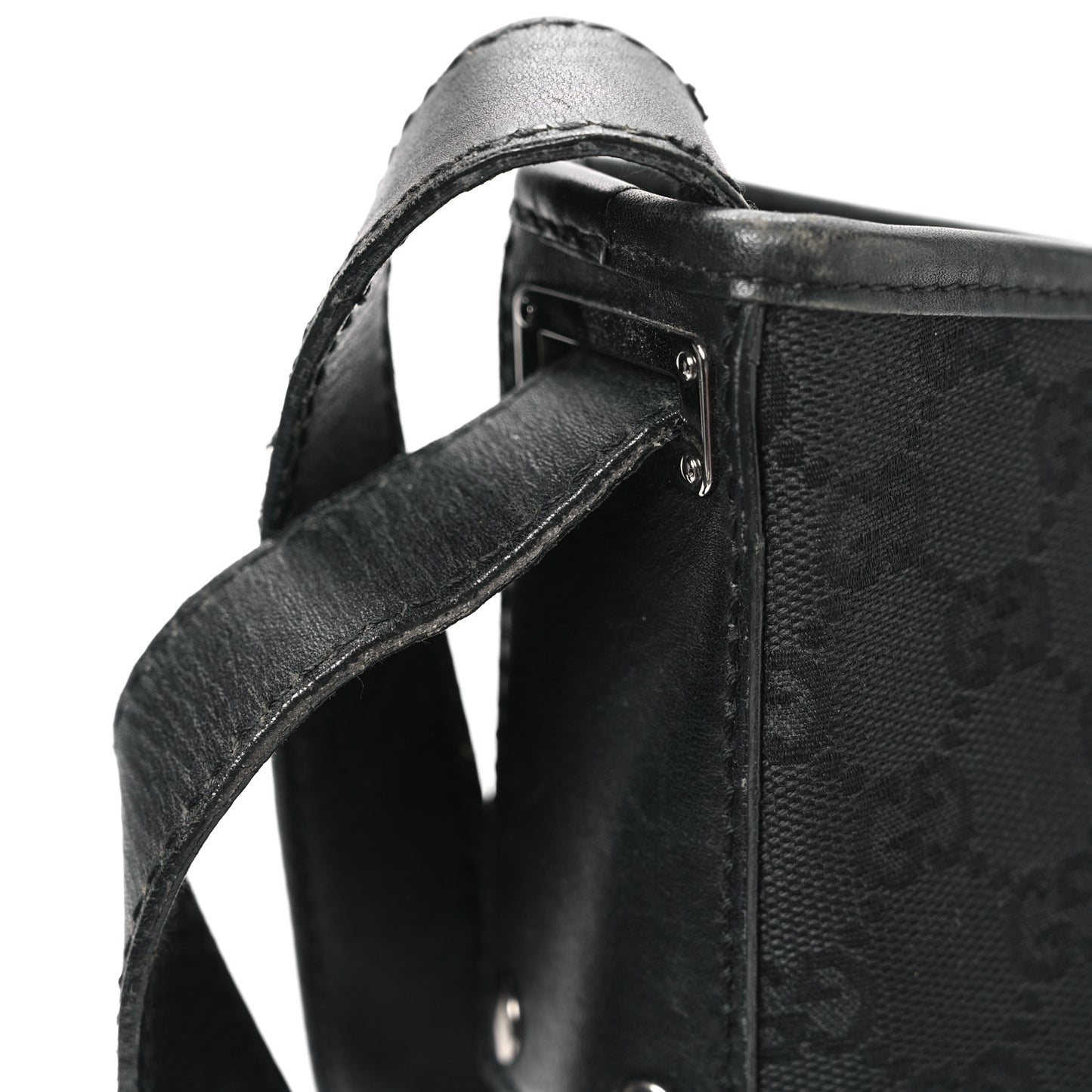 Monogram Piston Shoulder Bag Black