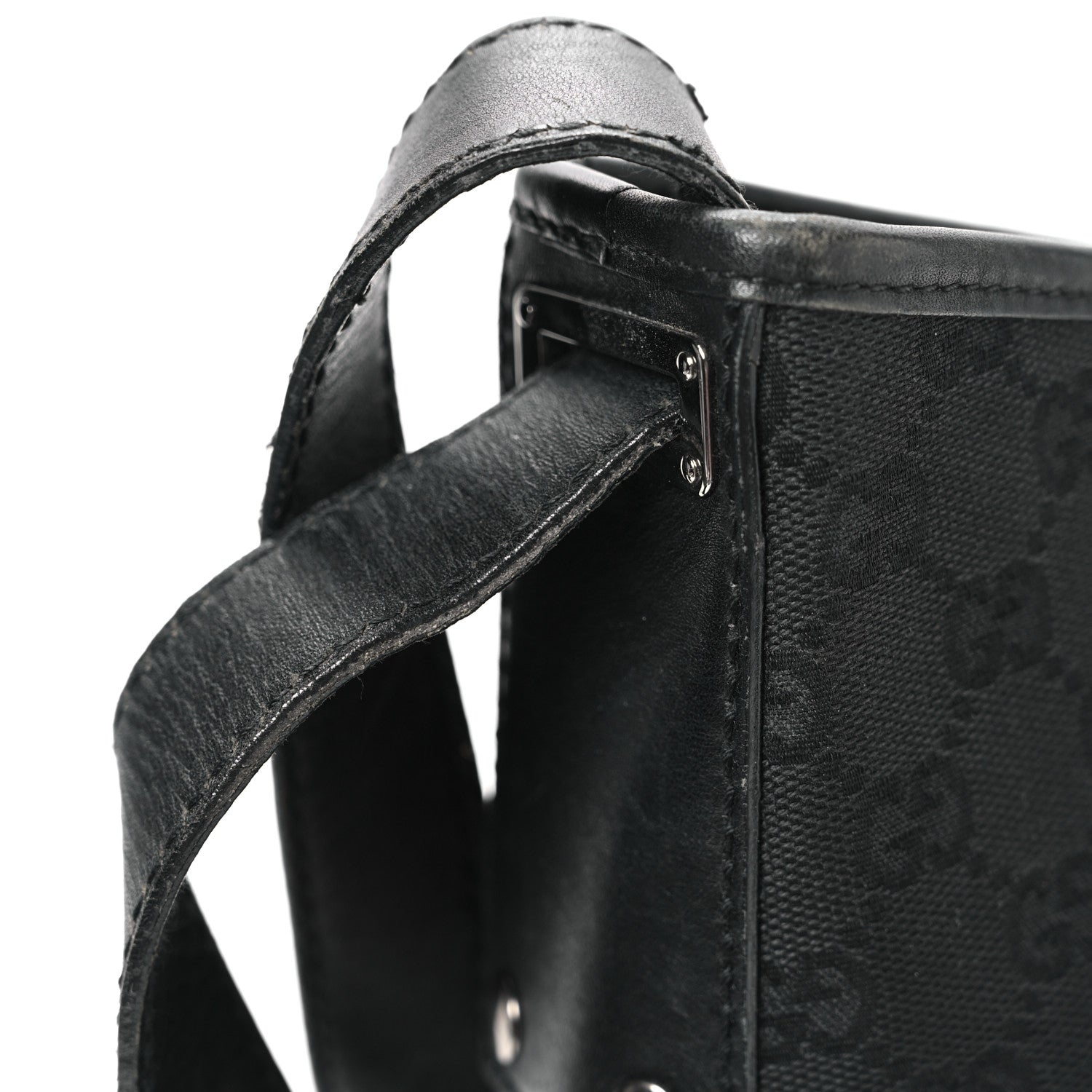 Gucci Monogram Piston Shoulder Bag Black 13 of 15