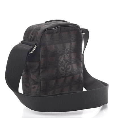 Chanel Nylon Travel Crossbody Bag Brown Black 3 of 10