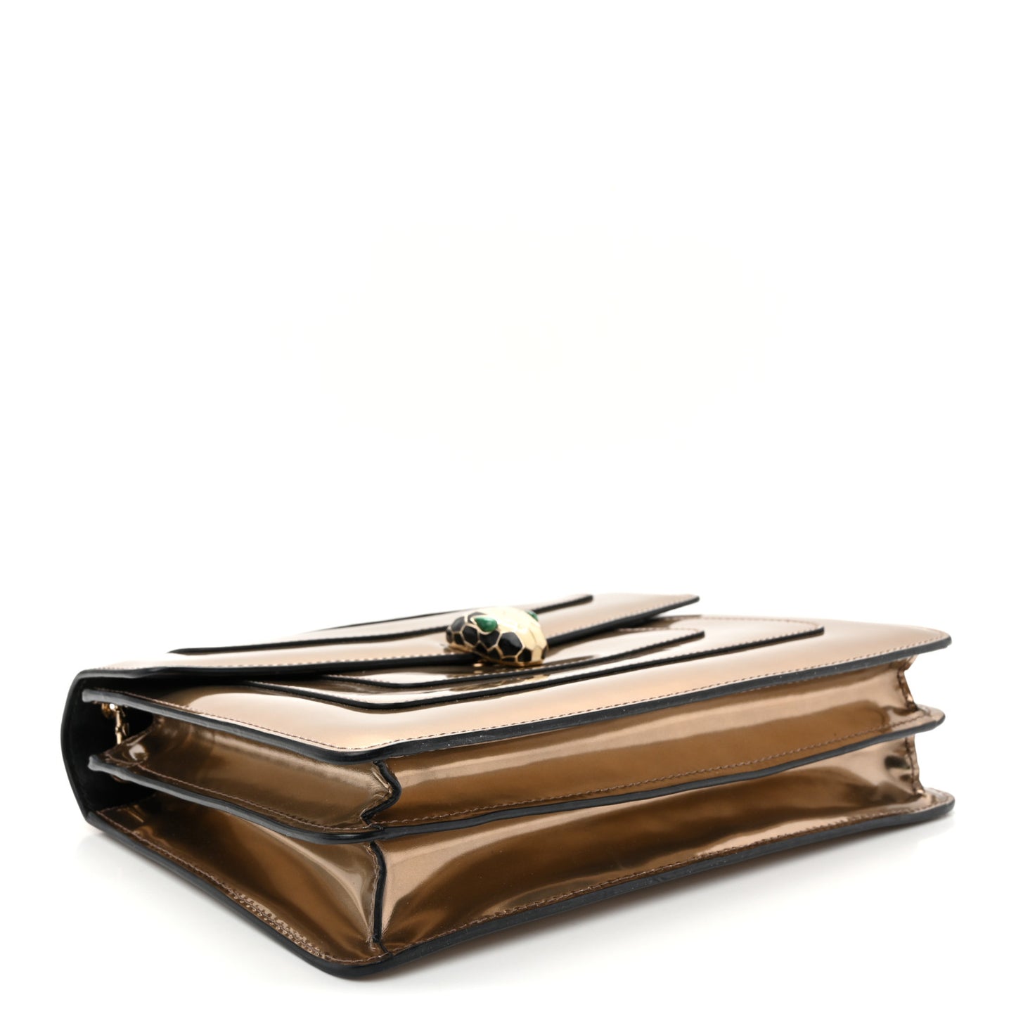 Metallic Calfskin Serpenti Forever Crossbody Bag Bronze