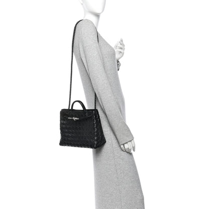 Bottega Veneta Nappa Intrecciato Small Andiamo Shoulder Bag Black 2 of 10