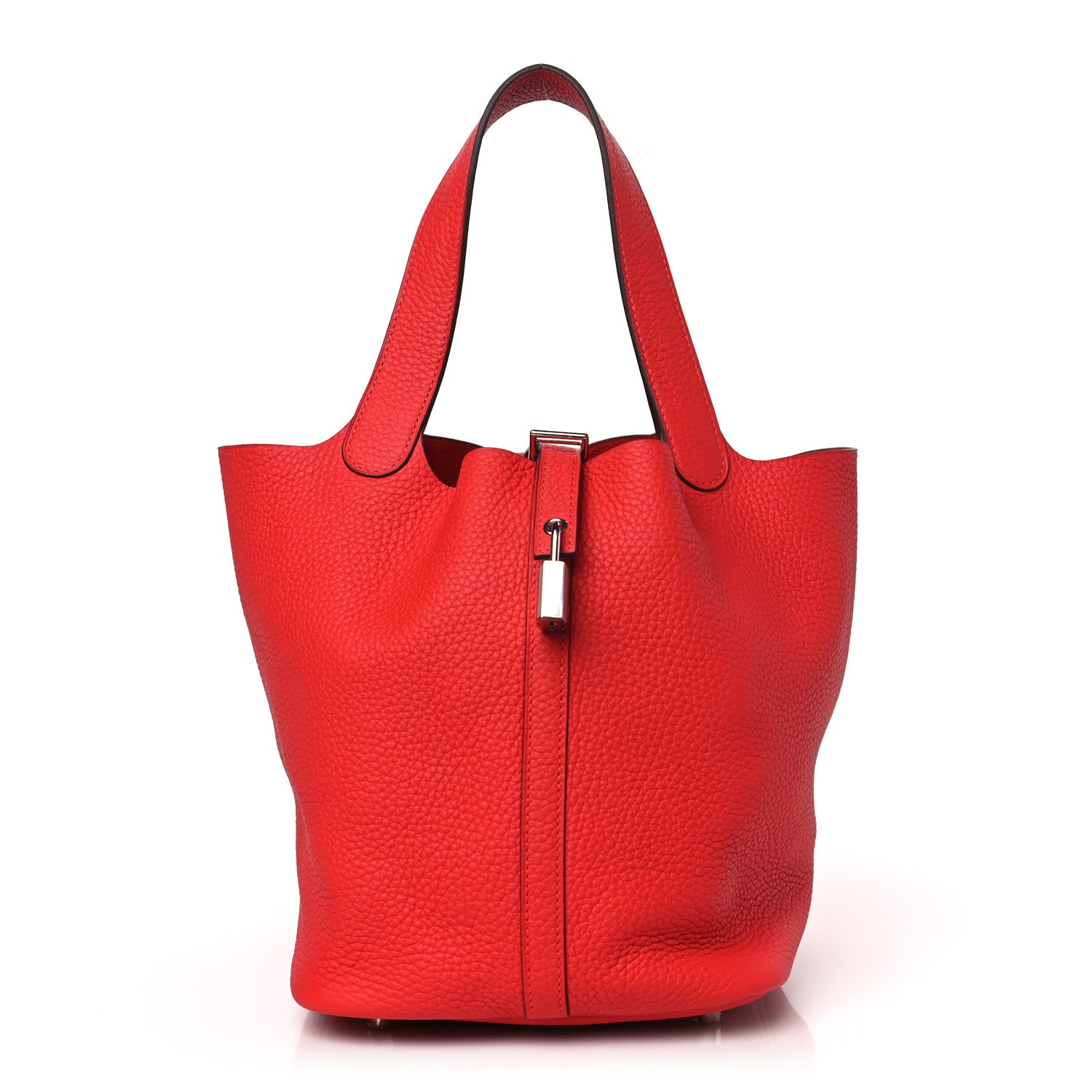 Hermes Taurillon Clemence Picotin Lock 22 MM Rouge Casaque 1 of 10